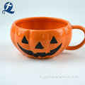 Set di stoviglie in ceramica a tema zucca di Halloween